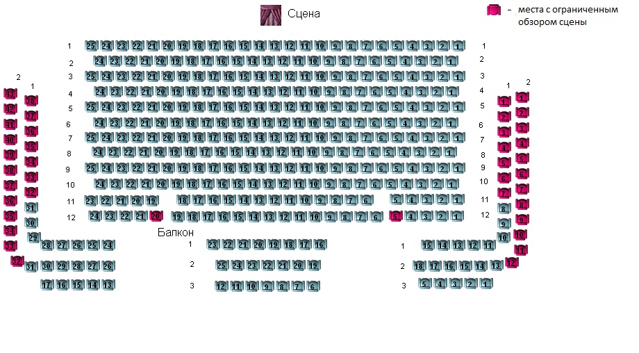 Театр на страстном бульваре схема зала